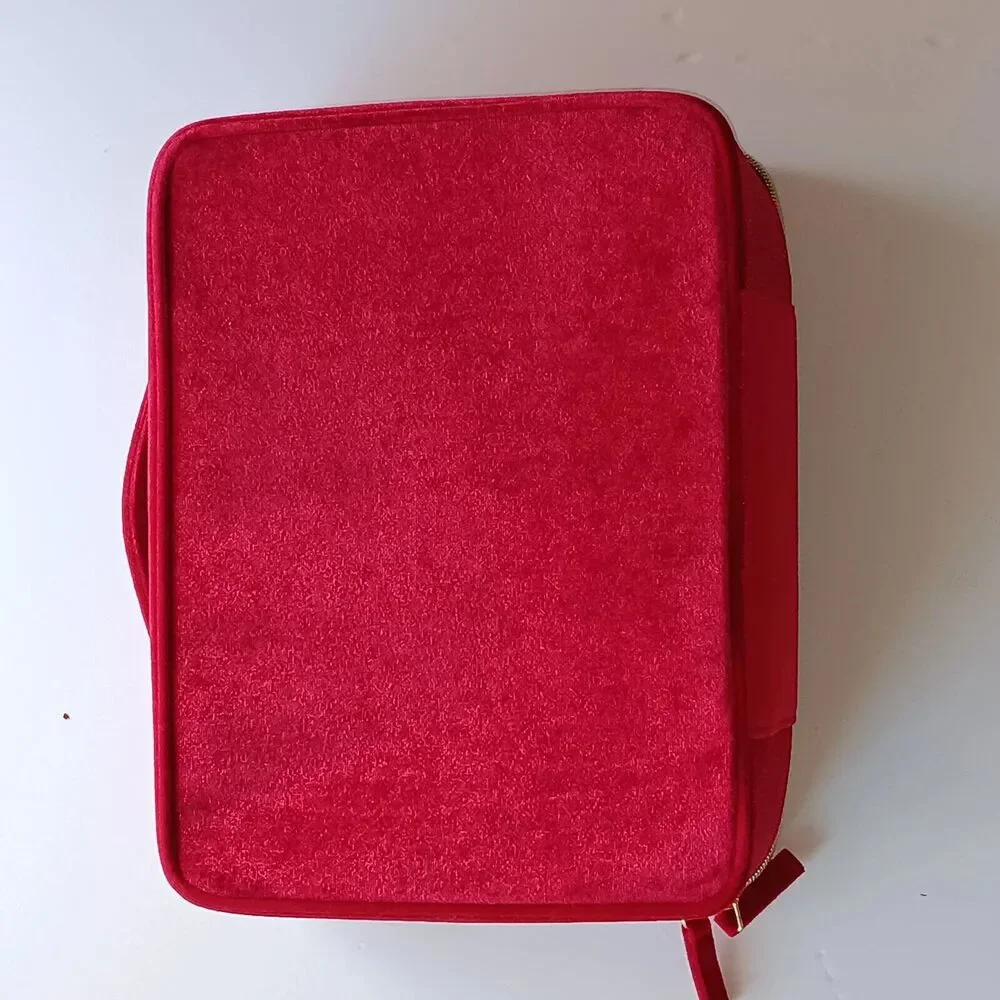 Estee Lauder Cosmetic Case Bag with Handle Limited Edition Red Velour 2023